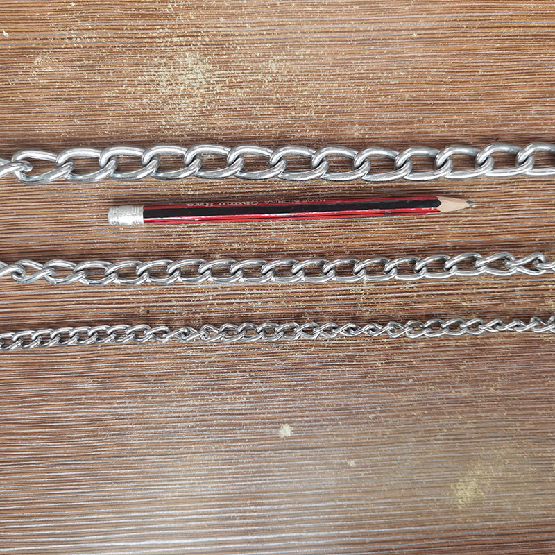 Lesă cu lanț greu pentru câini rezistent la mestecat 120 cm lesă metalică pentru câini cu mâner din piele artificială pentru dresajul câinilor de talie medie