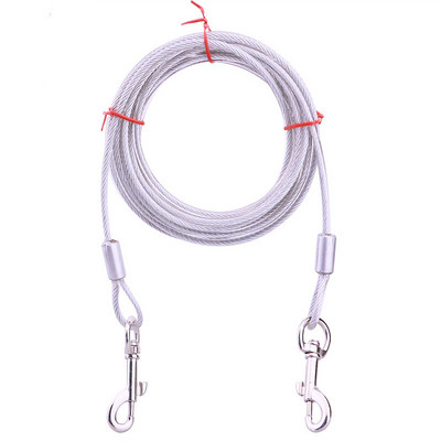 Dog Tie Out Cable Chain 10 ft, για μικρούς μεσαίους μεγάλους σκύλους έως 100 lbs - Λουρί σκύλου για εξωτερικούς χώρους, αυλή, κάμπινγκ
