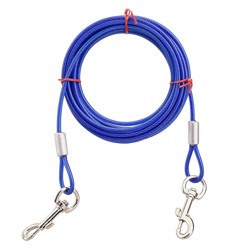 Dog Tie Out Cable Chain 10 ft, για μικρούς μεσαίους μεγάλους σκύλους έως 100 lbs - Λουρί σκύλου για εξωτερικούς χώρους, αυλή, κάμπινγκ