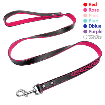 120 cm lungime lesă pentru câine din piele împletită Lesă pentru câine de companie Leabă pentru cățeluș mers antrenament centură frânghie de tracțiune pentru câini de talie mică și mijlocie