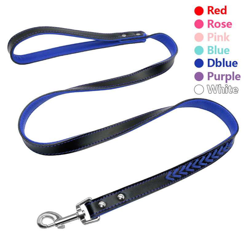 120 cm lungime lesă pentru câine din piele împletită Lesă pentru câine de companie Leabă pentru cățeluș mers antrenament centură frânghie de tracțiune pentru câini de talie mică și mijlocie