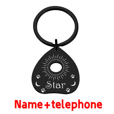 STVK Etichetă de identificare pentru animale de companie Spirit Ouija Board Cadou de Halloween Guler de pisică personalizat Etichetă de cățel Accesorii personalizate gravate personalizate