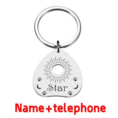 STVK Etichetă de identificare pentru animale de companie Spirit Ouija Board Cadou de Halloween Guler de pisică personalizat Etichetă de cățel Accesorii personalizate gravate personalizate