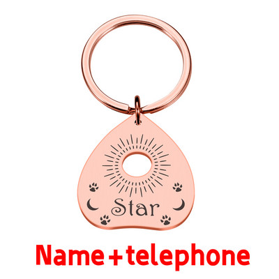 STVK Etichetă de identificare pentru animale de companie Spirit Ouija Board Cadou de Halloween Guler de pisică personalizat Etichetă de cățel Accesorii personalizate gravate personalizate