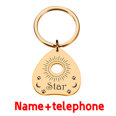 STVK Etichetă de identificare pentru animale de companie Spirit Ouija Board Cadou de Halloween Guler de pisică personalizat Etichetă de cățel Accesorii personalizate gravate personalizate