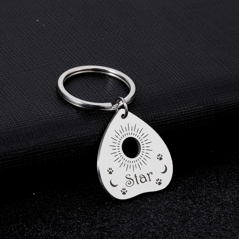 STVK Etichetă de identificare pentru animale de companie Spirit Ouija Board Cadou de Halloween Guler de pisică personalizat Etichetă de cățel Accesorii personalizate gravate personalizate