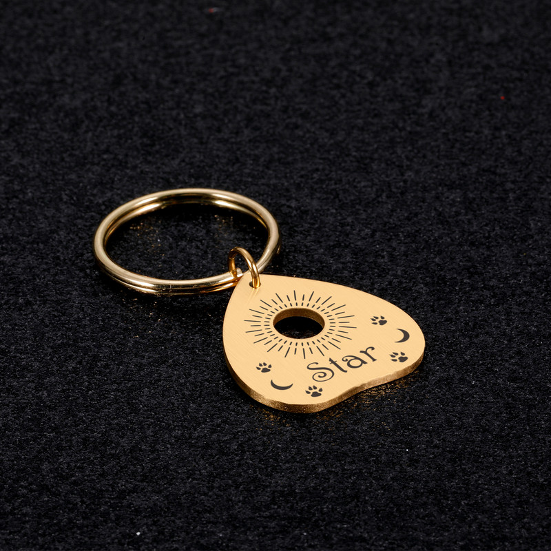 STVK Etichetă de identificare pentru animale de companie Spirit Ouija Board Cadou de Halloween Guler de pisică personalizat Etichetă de cățel Accesorii personalizate gravate personalizate