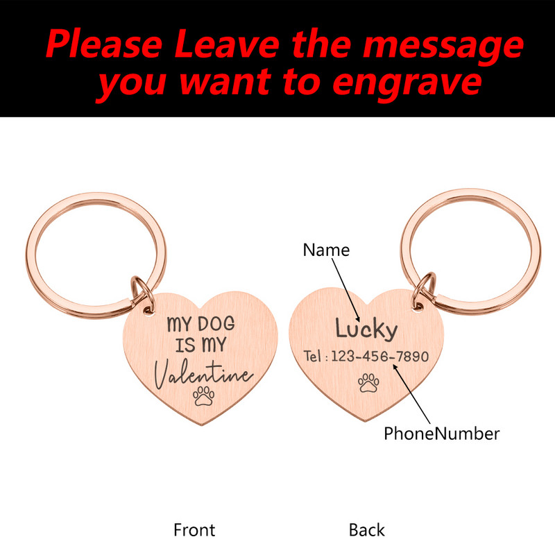 Etichetă de identificare anti-pierdere Gulerele pentru câini Numele telefonului gravat Cățeluș Personalizat Medalie de os Pandantiv Produs personalizat Accesorii pentru zgarda pentru câini