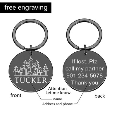 Pielāgotas pretpazaudēšanas abpusējas iegravētas mājdzīvnieka ID suņu birkas Personalizētas suņu kakla siksnas aksesuāri Dekorācijas Kaķu kaklasiksnas Suņu birkas