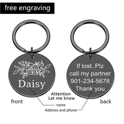 Pielāgotas pretpazaudēšanas abpusējas iegravētas mājdzīvnieka ID suņu birkas Personalizētas suņu kakla siksnas aksesuāri Dekorācijas Kaķu kaklasiksnas Suņu birkas