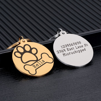 Εξατομικευμένη Προσαρμοσμένη Αναγνώριση Χαρακτική Πινακίδα Ονομάτων Ετικέτες Διεύθυνσης Κρεμαστό Κρεμαστό γιακά Κουτάβι Γάτας Αντι-χαμένου σκύλου