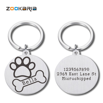 Personalizirana, prilagođena identifikacijska pločica s imenom Graviranje Anti-lost Dog ID oznake za štene, mačka, ogrlica, privjesak, oznake adrese