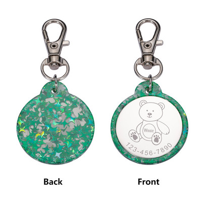 Etichetă personalizată de identificare pentru câini și pisici Guler colorat de identificare pentru animale de companie Etichete cu nume pentru urs Etichete personalizate din oțel inoxidabil pentru animale de companie Accesorii pentru etichetă