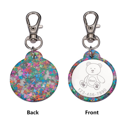 Etichetă personalizată de identificare pentru câini și pisici Guler colorat de identificare pentru animale de companie Etichete cu nume pentru urs Etichete personalizate din oțel inoxidabil pentru animale de companie Accesorii pentru etichetă