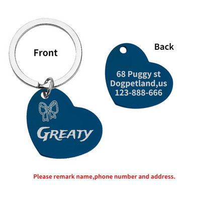 Oznake za identifikaciju psa Personalizirane besplatne gravirane prilagođene privjeske od nehrđajućeg čelika Anti-lost Ogrlica s natpisnom pločicom Ogrlica za kućne ljubimce Dodaci za štene