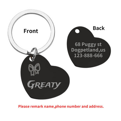 Oznake za identifikaciju psa Personalizirane besplatne gravirane prilagođene privjeske od nehrđajućeg čelika Anti-lost Ogrlica s natpisnom pločicom Ogrlica za kućne ljubimce Dodaci za štene