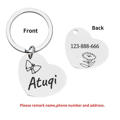 Oznake za identifikaciju psa Personalizirane besplatne gravirane prilagođene privjeske od nehrđajućeg čelika Anti-lost Ogrlica s natpisnom pločicom Ogrlica za kućne ljubimce Dodaci za štene