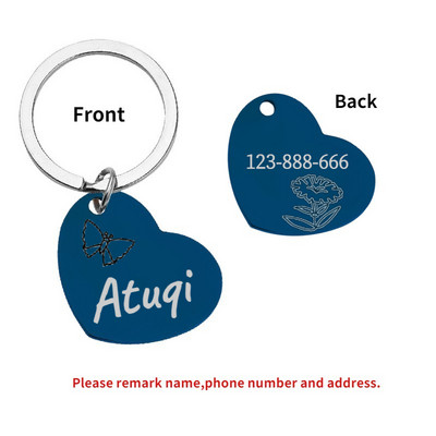 Oznake za identifikaciju psa Personalizirane besplatne gravirane prilagođene privjeske od nehrđajućeg čelika Anti-lost Ogrlica s natpisnom pločicom Ogrlica za kućne ljubimce Dodaci za štene