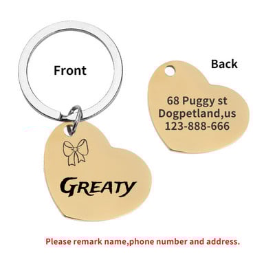 Oznake za identifikaciju psa Personalizirane besplatne gravirane prilagođene privjeske od nehrđajućeg čelika Anti-lost Ogrlica s natpisnom pločicom Ogrlica za kućne ljubimce Dodaci za štene