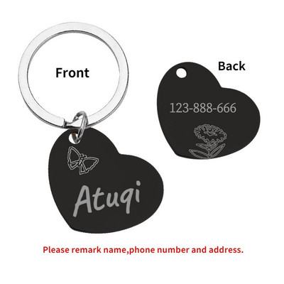 Oznake za identifikaciju psa Personalizirane besplatne gravirane prilagođene privjeske od nehrđajućeg čelika Anti-lost Ogrlica s natpisnom pločicom Ogrlica za kućne ljubimce Dodaci za štene