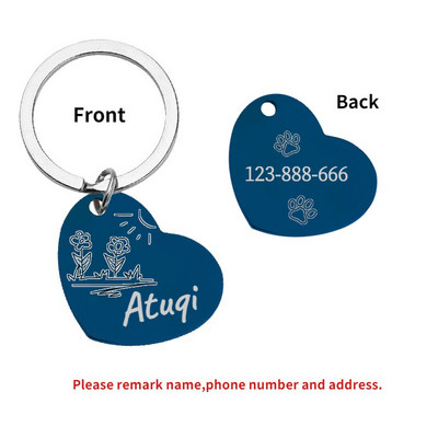 Oznake za identifikaciju psa Personalizirane besplatne gravirane prilagođene privjeske od nehrđajućeg čelika Anti-lost Ogrlica s natpisnom pločicom Ogrlica za kućne ljubimce Dodaci za štene