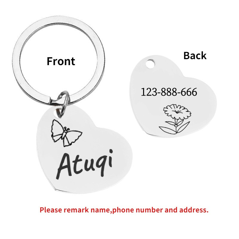 Oznake za identifikaciju psa Personalizirane besplatne gravirane prilagođene privjeske od nehrđajućeg čelika Anti-lost Ogrlica s natpisnom pločicom Ogrlica za kućne ljubimce Dodaci za štene