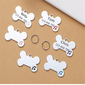 Personalizirana identifikacijska oznaka kućnog ljubimca, privjesak za ključeve, ugravirano ime kućnog ljubimca za mačku, štene, psa, ogrlica, privjesak, privjesak za ključeve, kost, dodaci za kućne ljubimce