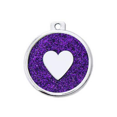 Plăcuță de identificare pentru animale de companie gravată personalizată, personalizată, Urme de câine, PENDANT, Etichetă cu model de inimă