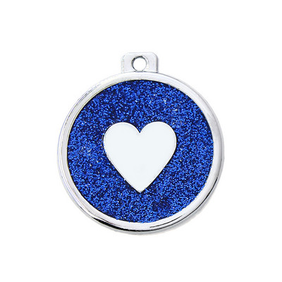 Plăcuță de identificare pentru animale de companie gravată personalizată, personalizată, Urme de câine, PENDANT, Etichetă cu model de inimă