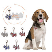 Εξατομικευμένη χάραξη Προσδιορισμός ετικέτας ταυτότητας σκύλου κατά της απώλειας Προσαρμοσμένο όνομα κατοικίδιου Κολάρο κουταβιού Σκύλος γάτας Ετικέτες οστών για κατοικίδια