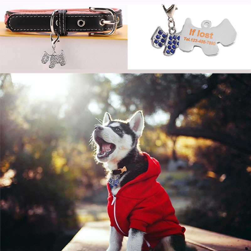 Εξατομικευμένη χάραξη Προσδιορισμός ετικέτας ταυτότητας σκύλου κατά της απώλειας Προσαρμοσμένο όνομα κατοικίδιου Κολάρο κουταβιού Σκύλος γάτας Ετικέτες οστών για κατοικίδια