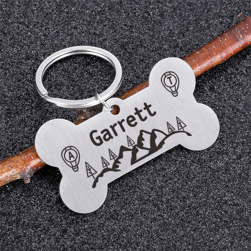 Etichetă personalizată de identificare pentru animale de companie pe două fețe Zgarda de câine Gravată ID pentru animale de companie Nume Adresă Telefon Anti-pierdere pentru pisică Puppy Dog Guler Tag Pandantiv