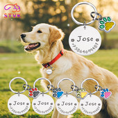STVK Pet Id Tag Αξεσουάρ σκυλιών Προσαρμοσμένες ετικέτες Μπρελόκ από ανοξείδωτο ατσάλι Προϊόντα για κατοικίδια για γάτες Προμήθειες για σκύλους Περιλαίμια σκύλων