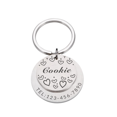 Guler de câine personalizabil Etichete de identificare anti-pierdere Accesorii pentru animale de companie Adresă cu gravare Număr Număr Plăcuță cu numele câinelui de companie Dropshipping