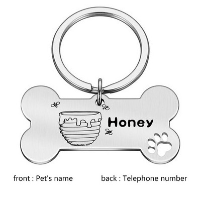 Δωρεάν προσαρμοσμένη εξατομικευμένη ετικέτα ταυτότητας κατοικίδιων Χαραγμένο όνομα ταυτότητας κατοικίδιου για κολάρο για κουτάβι σκύλου Ετικέτα κατοικίδιων ζώων Πινακίδα αναγνώρισης χαμένου γαλλικού μπουλντόγκ