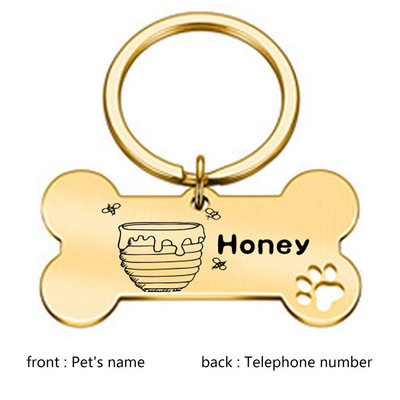 Δωρεάν προσαρμοσμένη εξατομικευμένη ετικέτα ταυτότητας κατοικίδιων Χαραγμένο όνομα ταυτότητας κατοικίδιου για κολάρο για κουτάβι σκύλου Ετικέτα κατοικίδιων ζώων Πινακίδα αναγνώρισης χαμένου γαλλικού μπουλντόγκ