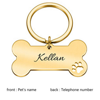 Δωρεάν προσαρμοσμένη εξατομικευμένη ετικέτα ταυτότητας κατοικίδιων Χαραγμένο όνομα ταυτότητας κατοικίδιου για κολάρο για κουτάβι σκύλου Ετικέτα κατοικίδιων ζώων Πινακίδα αναγνώρισης χαμένου γαλλικού μπουλντόγκ