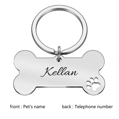 Δωρεάν προσαρμοσμένη εξατομικευμένη ετικέτα ταυτότητας κατοικίδιων Χαραγμένο όνομα ταυτότητας κατοικίδιου για κολάρο για κουτάβι σκύλου Ετικέτα κατοικίδιων ζώων Πινακίδα αναγνώρισης χαμένου γαλλικού μπουλντόγκ