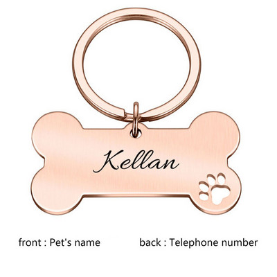 Δωρεάν προσαρμοσμένη εξατομικευμένη ετικέτα ταυτότητας κατοικίδιων Χαραγμένο όνομα ταυτότητας κατοικίδιου για κολάρο για κουτάβι σκύλου Ετικέτα κατοικίδιων ζώων Πινακίδα αναγνώρισης χαμένου γαλλικού μπουλντόγκ