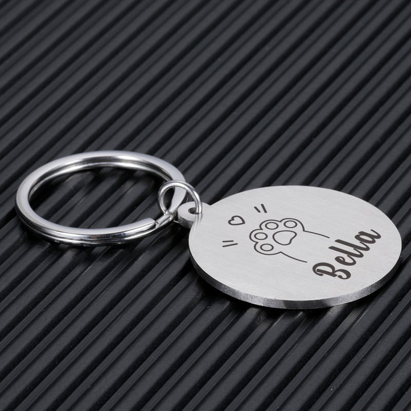 Gravura gratuită Etichete de identificare pentru pisici pentru animale de companie Guler pentru pisici Etichete de identificare pentru animale de companie personalizate Etichete din oțel inoxidabil pentru pisoi Etichete pentru animale de companie Accesorii