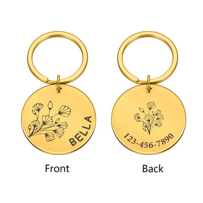 Colier personalizabil pentru pisici Etichete de identificare Lanț Câini Accesorii pentru animale de companie Adresă cu gravură Număr Număr Plăcuță cu numele câinelui de companie Dropshipping