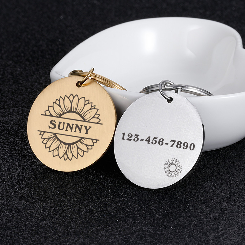 Colier personalizabil pentru pisici Etichete de identificare Lanț Câini Accesorii pentru animale de companie Adresă cu gravură Număr Număr Plăcuță cu numele câinelui de companie Dropshipping