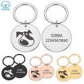 Ingyenes gravírozott kisállatazonosító címkék, személyre szabott kisállat-címke macskáknak kutyáknak névnyakörv háziállatoknak Egyedi névazonosító nyakörvek kisállat-kiegészítők