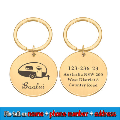 Etichete de identificare personalizate pentru câini Etichetă metalică gravată pentru câini de talie mică Guler cu nume pentru pisici Cățeluș Accesorii pentru animale de companie Etichete cu nume personalizate