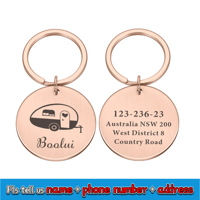 Etichete de identificare personalizate pentru câini Etichetă metalică gravată pentru câini de talie mică Guler cu nume pentru pisici Cățeluș Accesorii pentru animale de companie Etichete cu nume personalizate