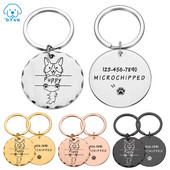 Nouă etichetă de identificare pentru câine, pisică, gravură gratuită personalizată, guler de cățel personalizat, farmec pentru animale de companie, colier cu pandantiv, guler pentru câini, accesoriu bricolaj
