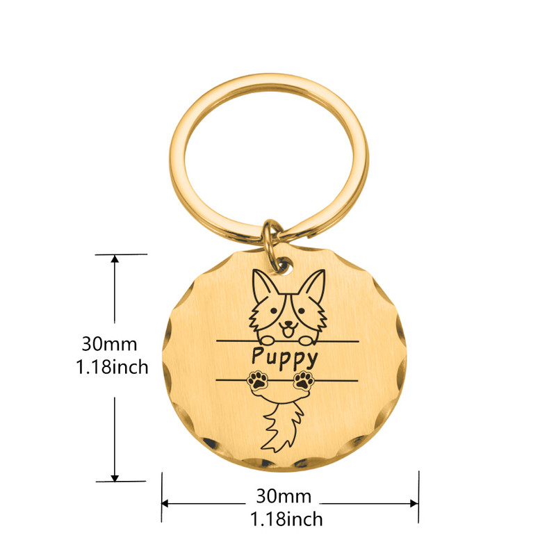 Nouă etichetă de identificare pentru câine, pisică, gravură gratuită personalizată, guler de cățel personalizat, farmec pentru animale de companie, colier cu pandantiv, guler pentru câini, accesoriu bricolaj