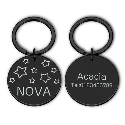 Etichete de identificare pentru câini, pisici, personalizate, anti-pierdute, Cadouri pentru iubitorii de câini, etichete de guler pentru animale de companie Etichetă gravată pentru proprietarul de animale de companie Etichetă pentru cățeluș nouă Cadouri