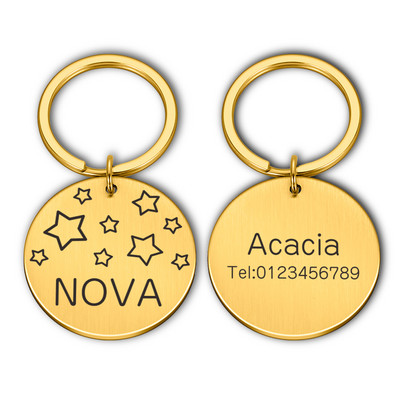 Etichete de identificare pentru câini, pisici, personalizate, anti-pierdute, Cadouri pentru iubitorii de câini, etichete de guler pentru animale de companie Etichetă gravată pentru proprietarul de animale de companie Etichetă pentru cățeluș nouă Cadouri