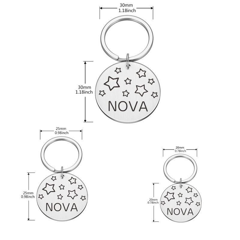Etichete de identificare pentru câini, pisici, personalizate, anti-pierdute, Cadouri pentru iubitorii de câini, etichete de guler pentru animale de companie Etichetă gravată pentru proprietarul de animale de companie Etichetă pentru cățeluș nouă Cadouri